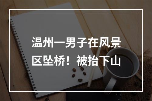 温州一男子在风景区坠桥！被抬下山