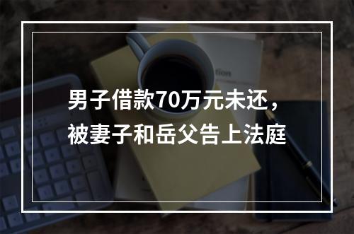 男子借款70万元未还，被妻子和岳父告上法庭
