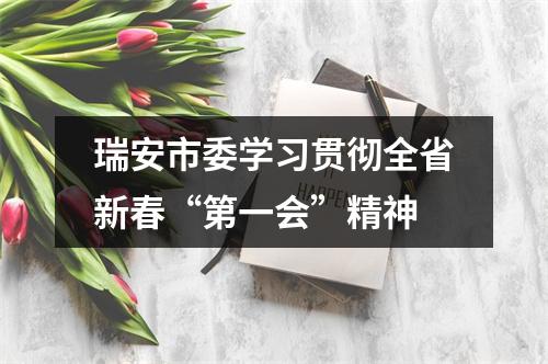 瑞安市委学习贯彻全省新春“第一会”精神