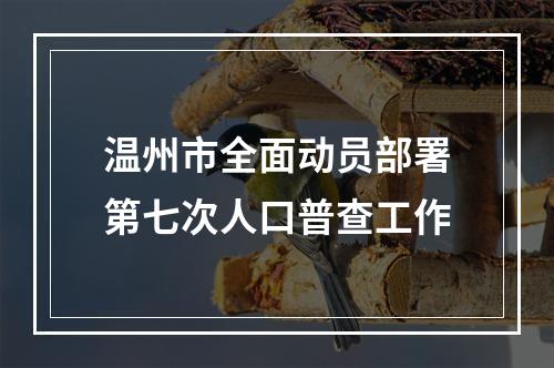 温州市全面动员部署第七次人口普查工作