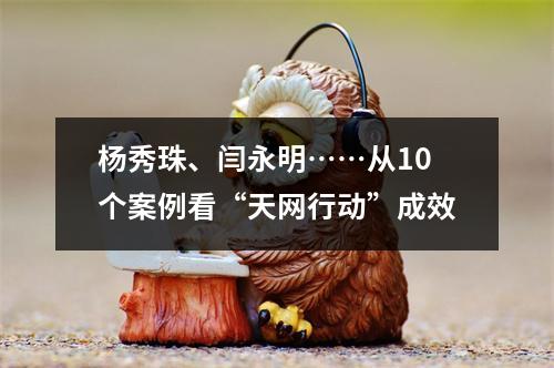 杨秀珠、闫永明……从10个案例看“天网行动”成效