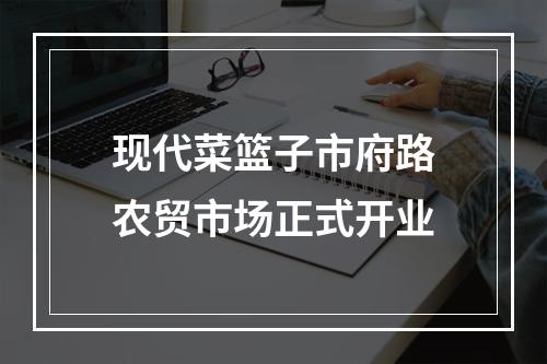 现代菜篮子市府路农贸市场正式开业
