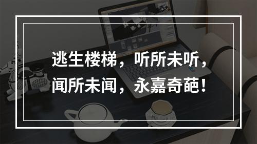 逃生楼梯，听所未听，闻所未闻，永嘉奇葩！