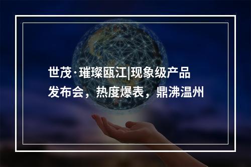 世茂·璀璨瓯江|现象级产品发布会，热度爆表，鼎沸温州