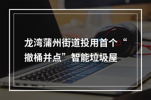 龙湾蒲州街道投用首个“撤桶并点”智能垃圾屋
