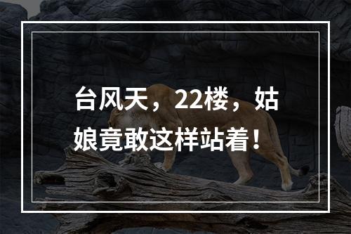 台风天，22楼，姑娘竟敢这样站着！
