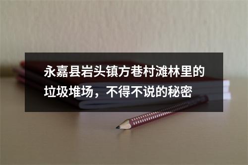 永嘉县岩头镇方巷村滩林里的垃圾堆场，不得不说的秘密