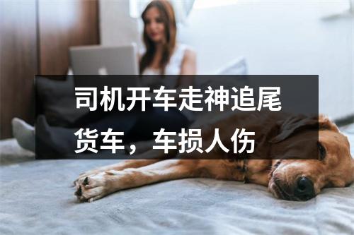 司机开车走神追尾货车，车损人伤