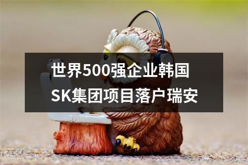 世界500强企业韩国SK集团项目落户瑞安
