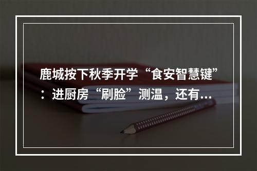 鹿城按下秋季开学“食安智慧键”：进厨房“刷脸”测温，还有“AI管理员”入驻