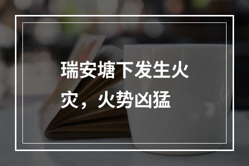 瑞安塘下发生火灾，火势凶猛