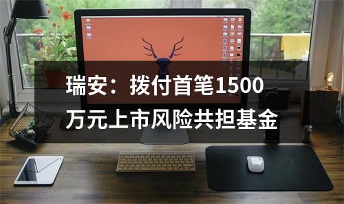 瑞安：拨付首笔1500万元上市风险共担基金
