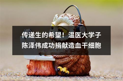 传递生的希望！温医大学子陈泽伟成功捐献造血干细胞