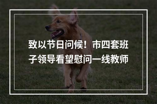 致以节日问候！市四套班子领导看望慰问一线教师
