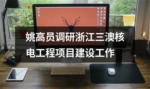 姚高员调研浙江三澳核电工程项目建设工作