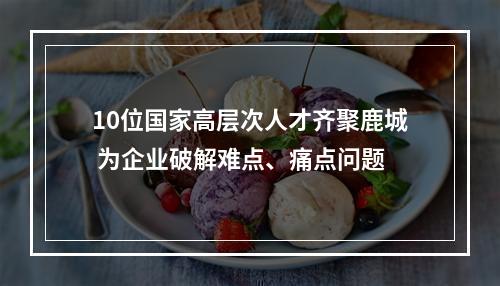 10位国家高层次人才齐聚鹿城 为企业破解难点、痛点问题