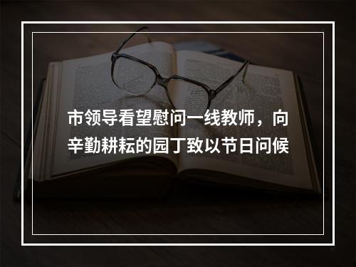 市领导看望慰问一线教师，向辛勤耕耘的园丁致以节日问候