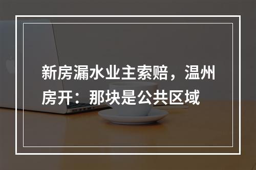 新房漏水业主索赔，温州房开：那块是公共区域