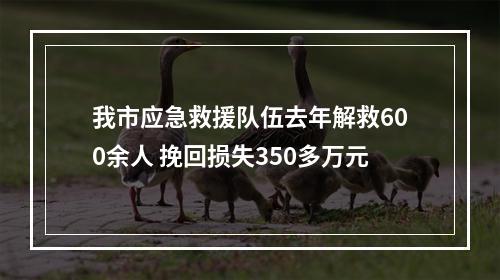 我市应急救援队伍去年解救600余人 挽回损失350多万元