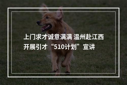上门求才诚意满满 温州赴江西开展引才“510计划”宣讲