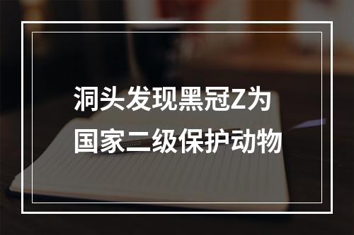 洞头发现黑冠Z为国家二级保护动物