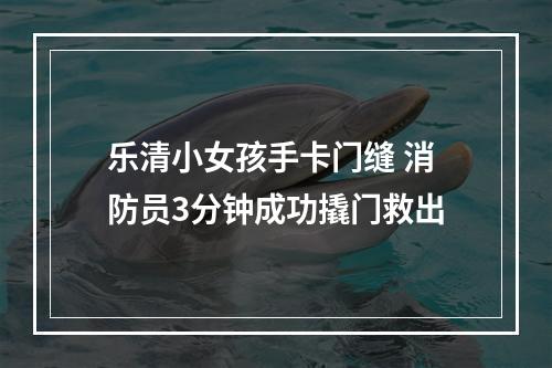 乐清小女孩手卡门缝 消防员3分钟成功撬门救出