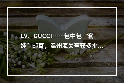 LV、GUCCI……包中包“套娃”邮寄，温州海关查获多批次侵权包