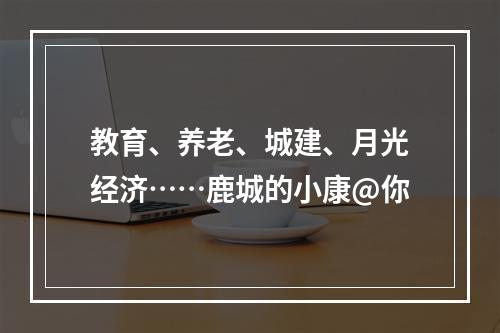 教育、养老、城建、月光经济……鹿城的小康@你