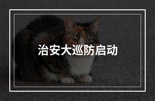 治安大巡防启动