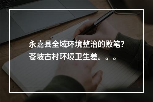 永嘉县全域环境整治的败笔？苍坡古村环境卫生差。。。
