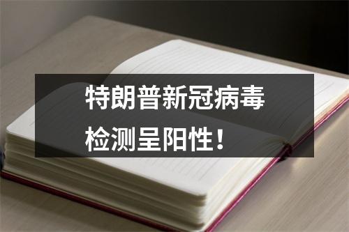 特朗普新冠病毒检测呈阳性！