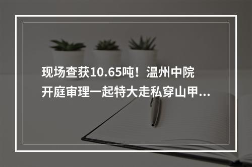 现场查获10.65吨！温州中院开庭审理一起特大走私穿山甲鳞片案