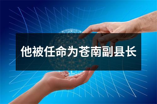 他被任命为苍南副县长