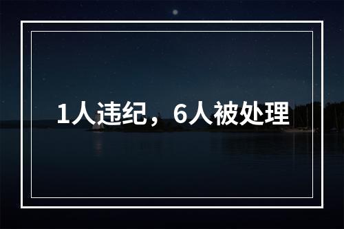 1人违纪，6人被处理