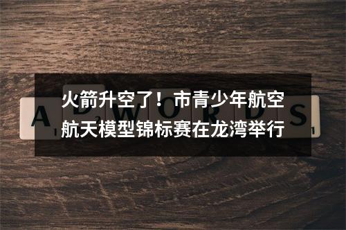 火箭升空了！市青少年航空航天模型锦标赛在龙湾举行