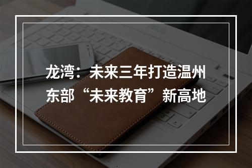 龙湾：未来三年打造温州东部“未来教育”新高地