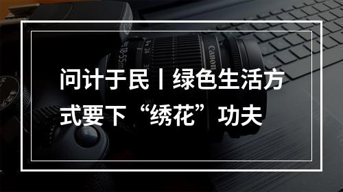 问计于民丨绿色生活方式要下“绣花”功夫