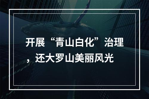 开展“青山白化”治理，还大罗山美丽风光