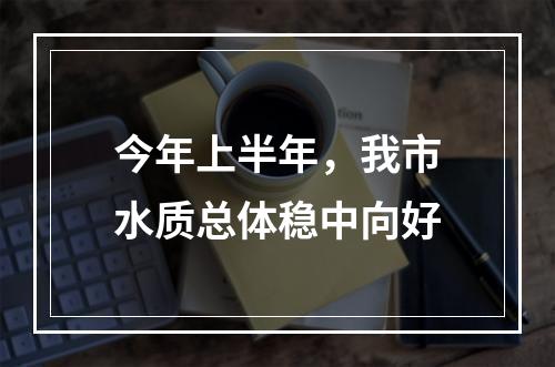 今年上半年，我市水质总体稳中向好
