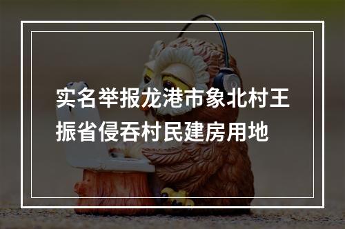 实名举报龙港市象北村王振省侵吞村民建房用地