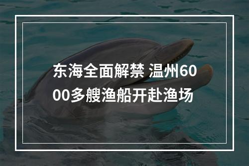 东海全面解禁 温州6000多艘渔船开赴渔场