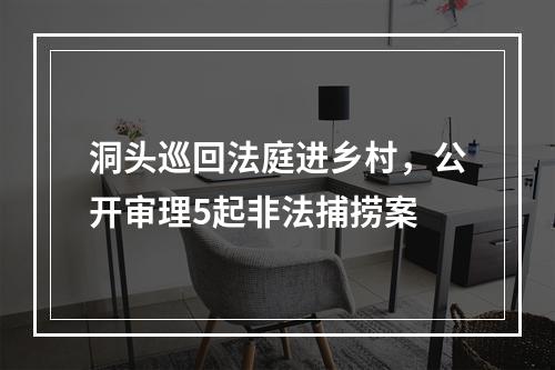 洞头巡回法庭进乡村，公开审理5起非法捕捞案