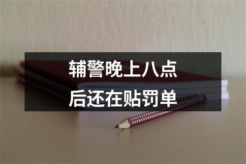 辅警晚上八点后还在贴罚单
