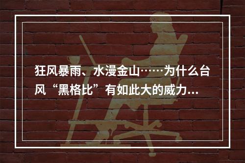 狂风暴雨、水漫金山……为什么台风“黑格比”有如此大的威力？权威解读来了