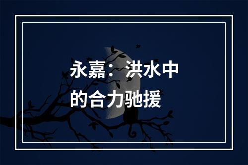 永嘉：洪水中的合力驰援