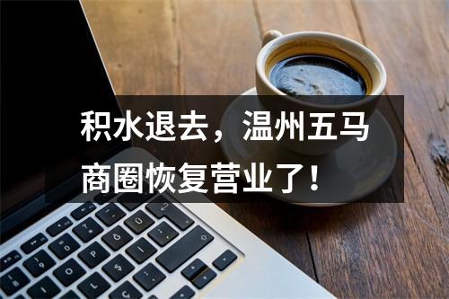 积水退去，温州五马商圈恢复营业了！