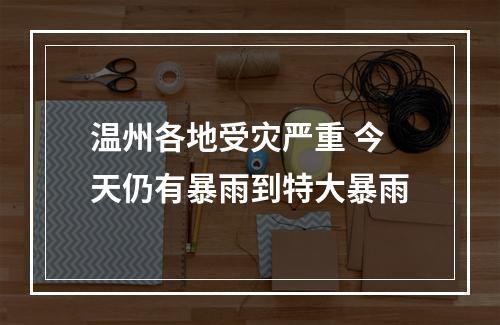 温州各地受灾严重 今天仍有暴雨到特大暴雨