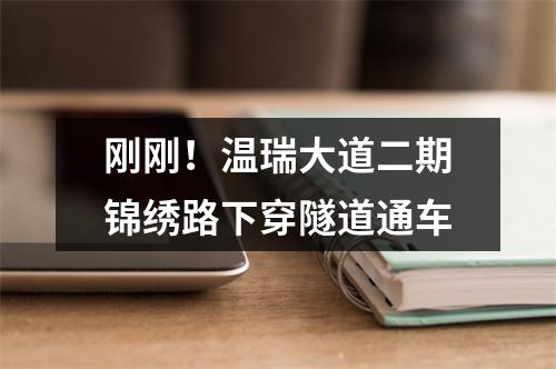 刚刚！温瑞大道二期锦绣路下穿隧道通车