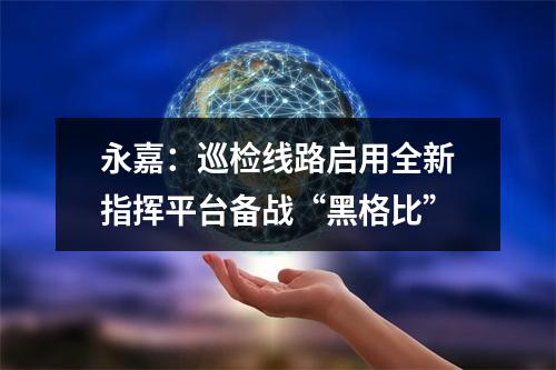 永嘉：巡检线路启用全新指挥平台备战“黑格比”