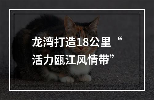 龙湾打造18公里“活力瓯江风情带”